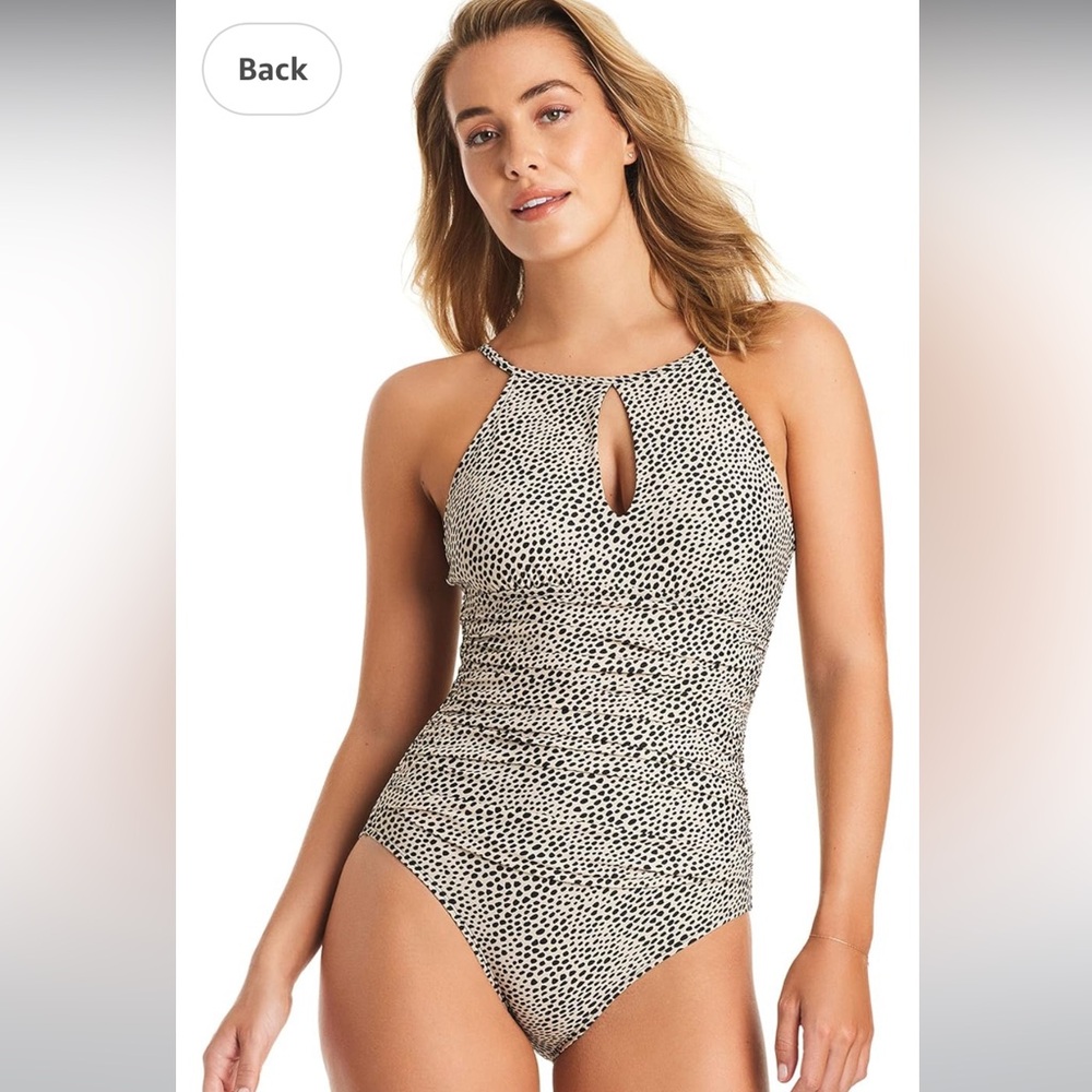 Ellen Tracy Graphic Pattern one piece Swimsuit size 6 or Small